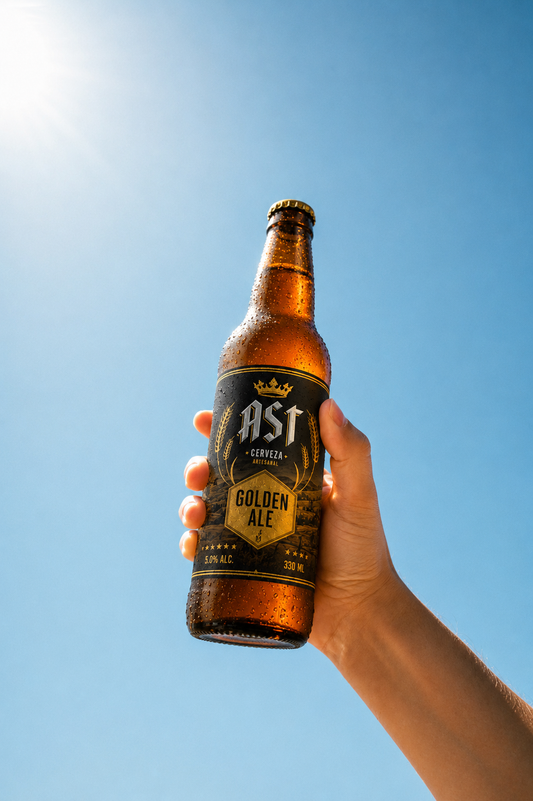 Golden Ale · Hecha para compartir buenos momentos.