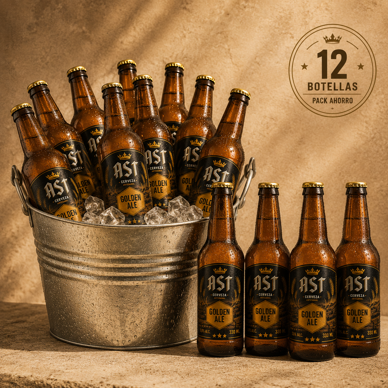 Promoción 12 Golden Ale 330cc.